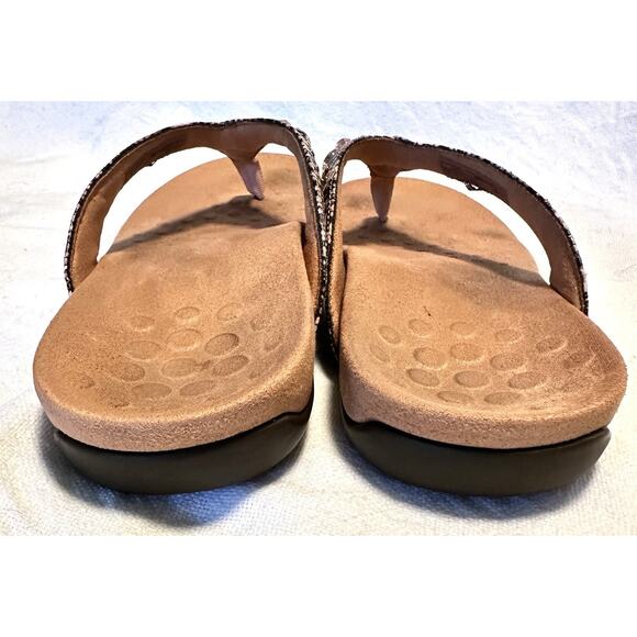 Vionic Lucia Snake Print Sandals Womens Size 8 Pink Embellished Flip Flops EU 39 - Picture 4 of 5